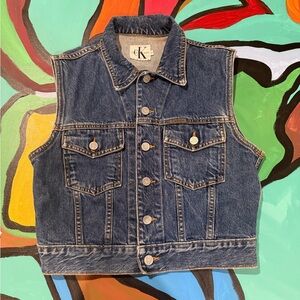 Calvin Klein Jeans Blue Denim Vest
